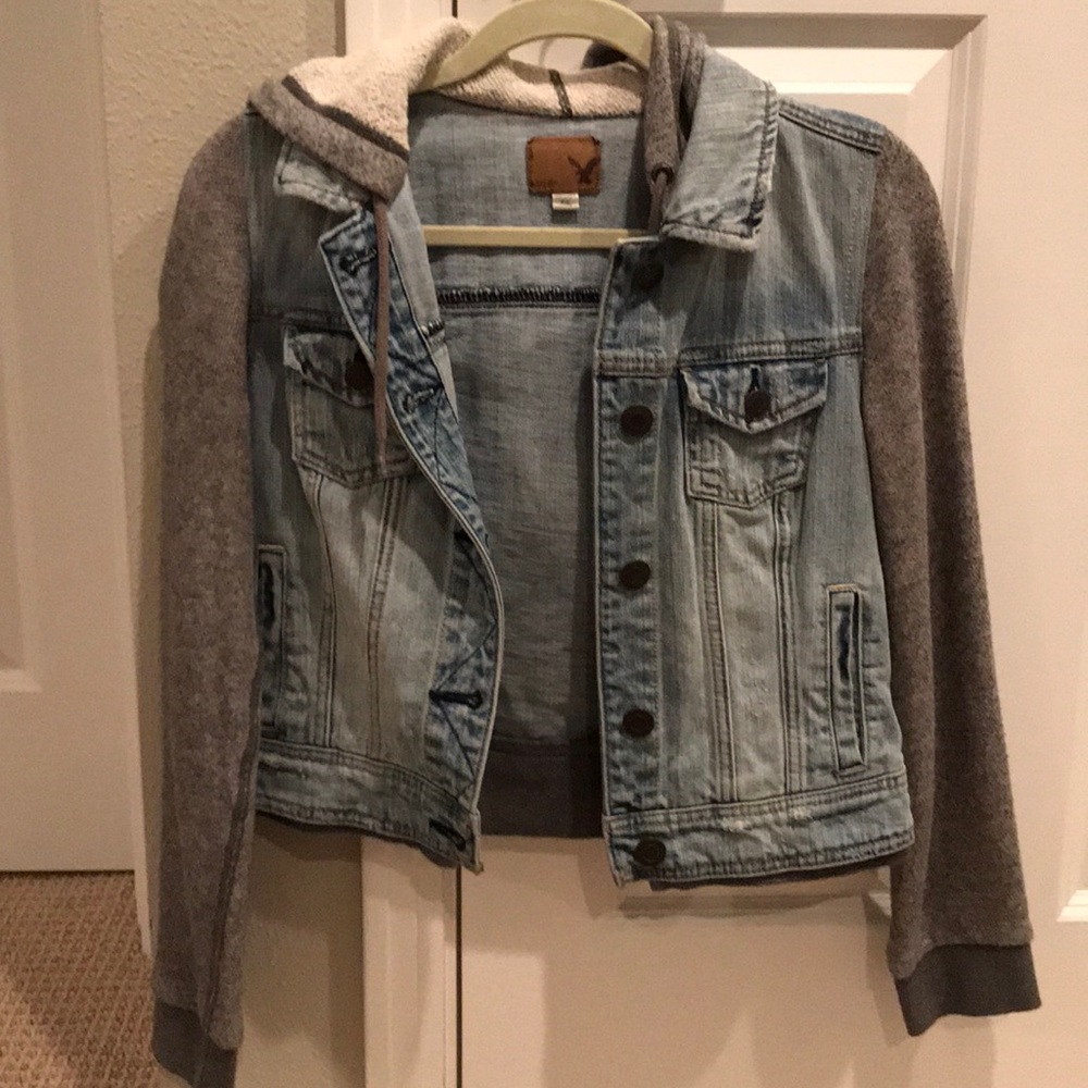 Jean jacket sweatshirt